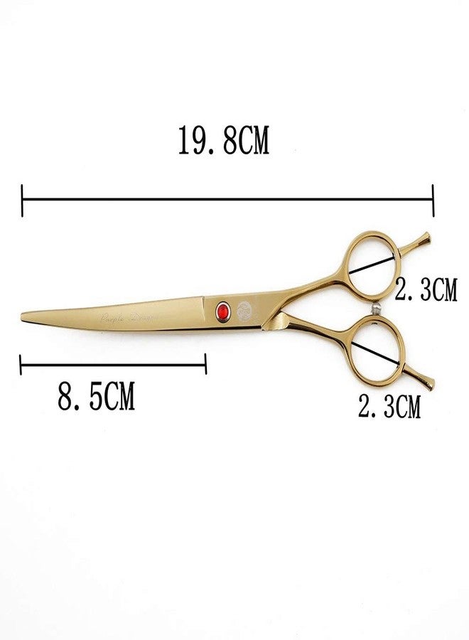Purple Dragon 7.0 inch Rhinestone Decoration 3PCS Pet Grooming Scissors Dog Hair Cutting & Thinning Shears Set - Image 3