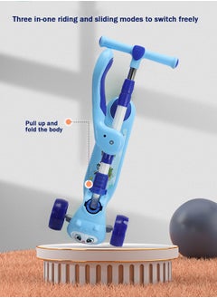 LB 3-in-1 Kids Kick Scooter with LED Lights and Sound – Adjustable Handlebar, Foldable Seat, Light-Up Wheels & Deck  - Image 2