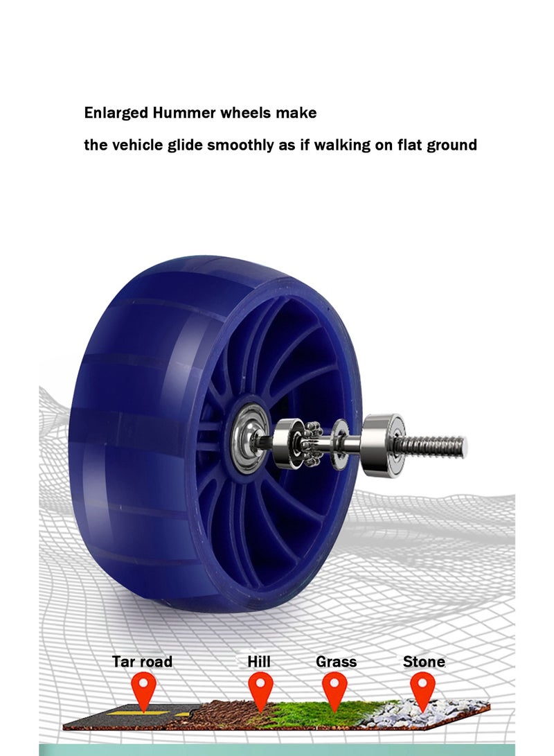 ال بي سكوتر ركل للأطفال 3 في 1 مزود بإضاءة LED وصوت - مقود قابل للتعديل ومقعد قابل للطي وعجلات ومنصة مضيئة - Image 3