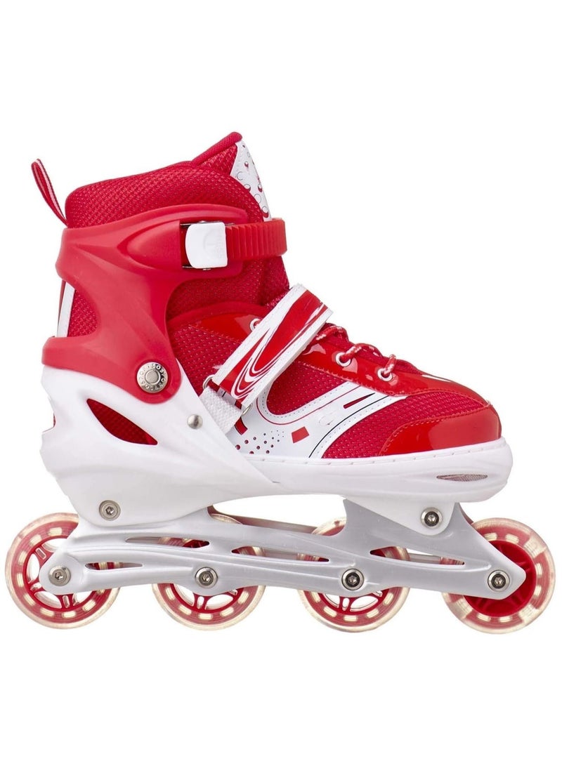 Generic Comfort Adjustable Front Wheel LED Light Up Skate Shoes - Single Row Indoor/Outdoor Skates for Beginners Kids & Teens - Image 2