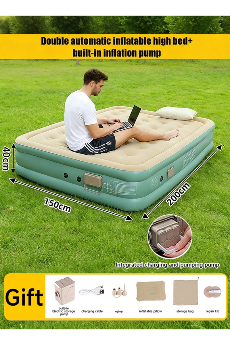Automatic inflatable mattress for outdoor midday rest - double-person floor bed - portable air mattr - Image 3