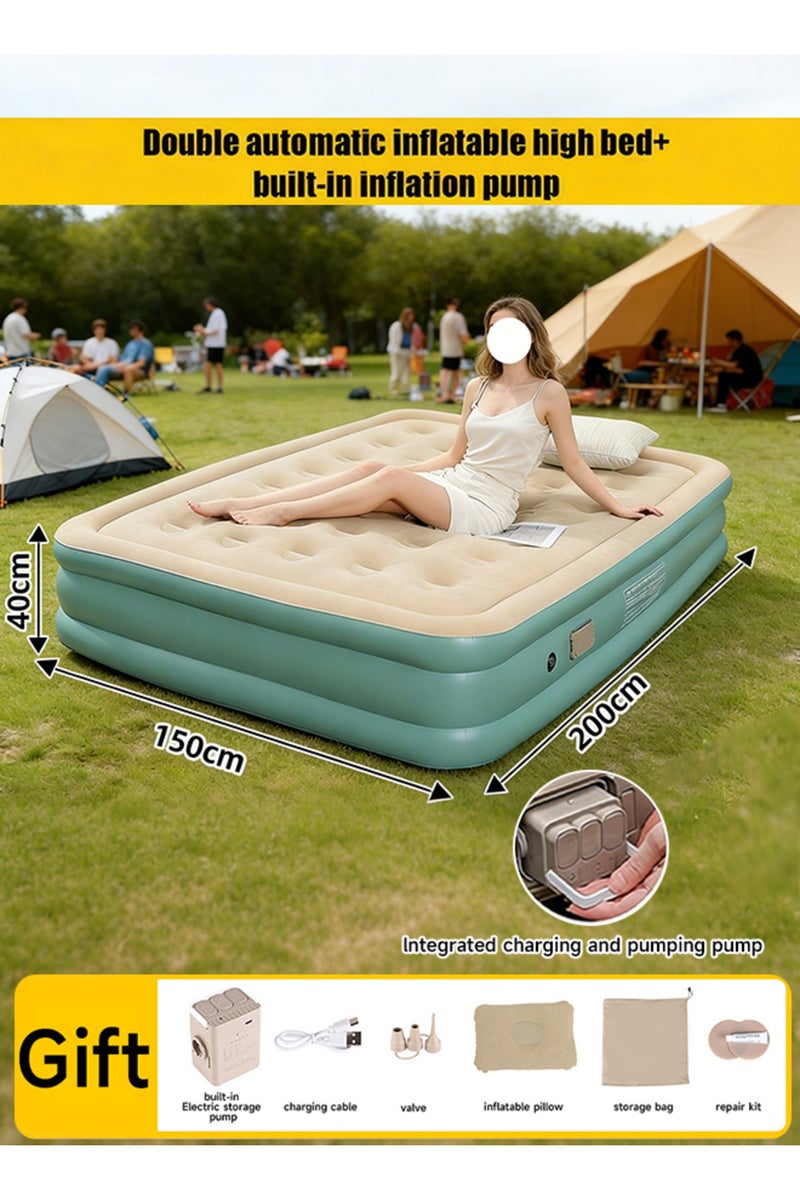 Automatic inflatable mattress for outdoor midday rest - double-person floor bed - portable air mattr - Image 1