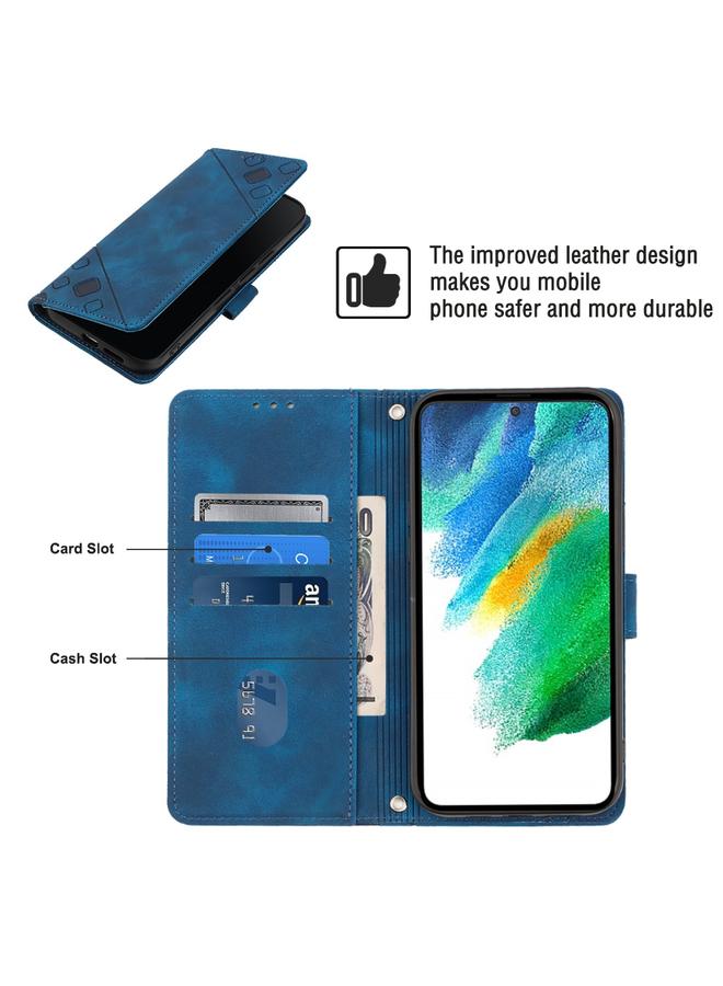 اس-توب جراب لهاتف Samsung Galaxy S21 FE 5G جراب هاتف من الجلد المنقوش بملمس الجلد - Image 4