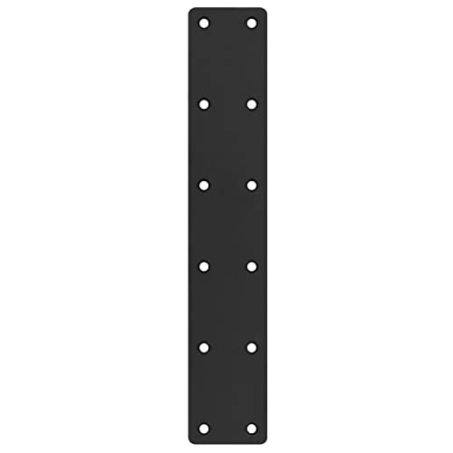 MOUNTAIN_ARK 6 Pack 11" x 2" Black Flat Mending Plate, Metal Steel Straight Joint Repair Fixing Bracket Connector for Wood Furniture , 11 Gauge - Image 3