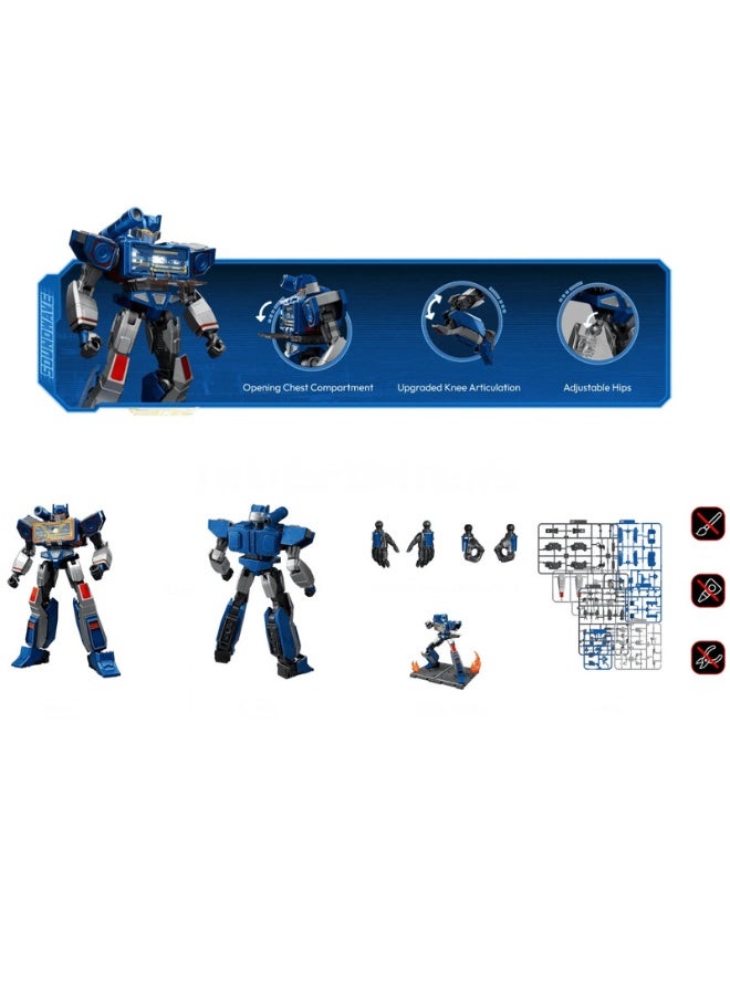 Blokees Transformers One Soundwave Classic Class Action Figure – 85 PCS Construction Kit, Opening Chest Compartment, STEM Collectible Robot Model Toy - Image 4