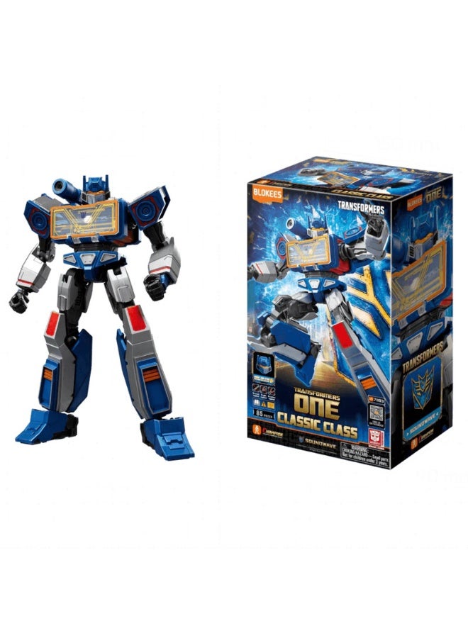 Blokees Transformers One Soundwave Classic Class Action Figure – 85 PCS Construction Kit, Opening Chest Compartment, STEM Collectible Robot Model Toy - Image 1
