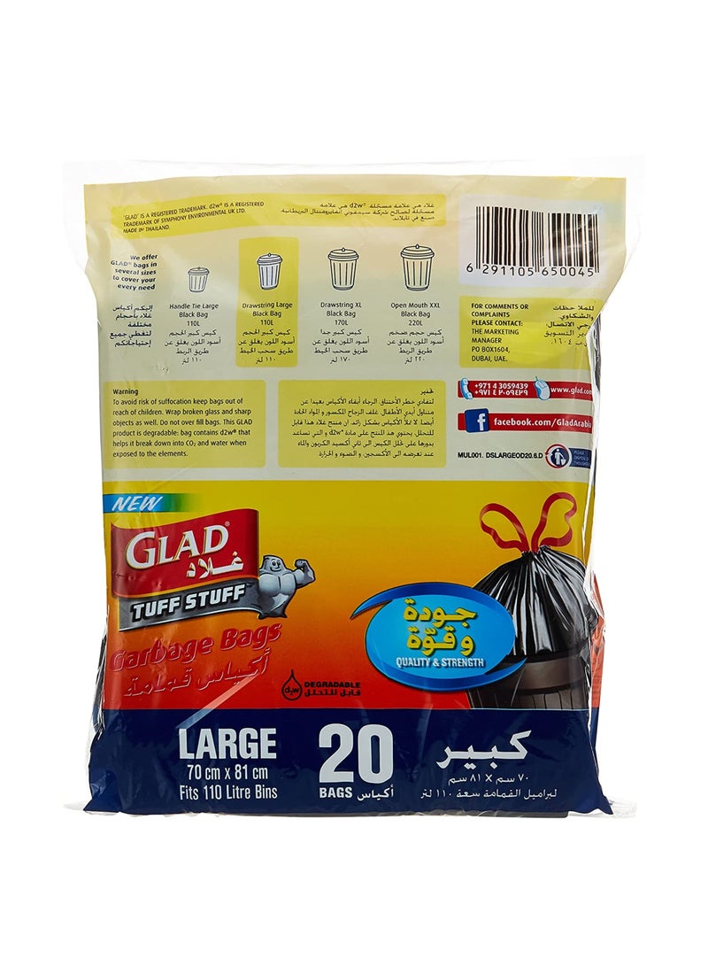 Glad Tuff Stuff Garbage Bags Large 20 Bags - Image 2