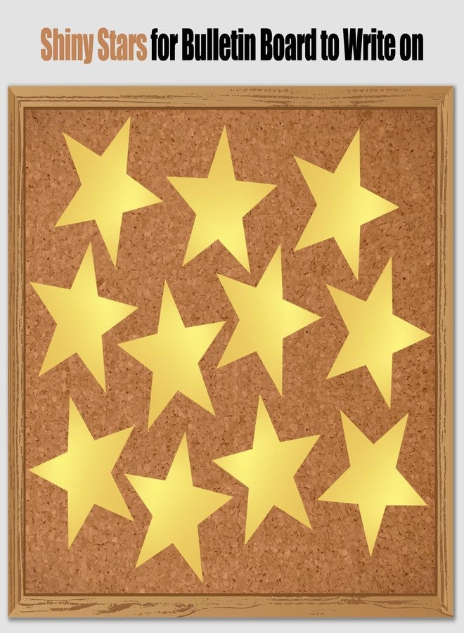 JUNSDUKE 10 Pcs Paper Stars, Gold Star Cutouts, 6 Inch Double Printed Foil Star Confetti for Wedding, Party Decorations (Gold, 10) - Image 5