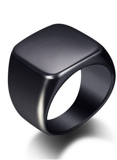 Stainless Steel Solid Polished Signet Ring