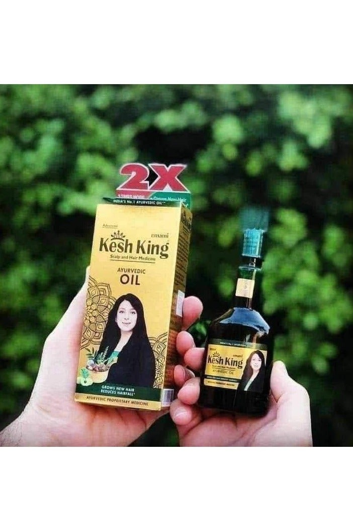 كيش كينج زيت كيش كينج الهندي الأصلي – تركيبة 21 عشبة طبيعية – لتكثيف وتطويل الشعر وعلاج التساقط – عبوة 100 مل مع مشط توزيع - Image 4