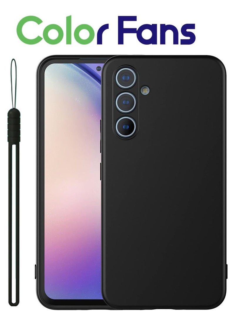 Color Fans Case for Samsung A54 5G Silicone Cover Soft Black - Image 1