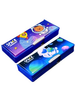 FunBlast FunBlast Plastic Magnetic Pencil Case Box Double Side Compartment Pencil Box For Kids, Holder,Stationary Organizer Pencil Box For Kids,Birthday Return Gift For Kids(1 Pcs; Random Print),Multicolour  - Image 1
