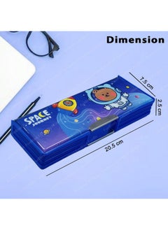 FunBlast FunBlast Plastic Magnetic Pencil Case Box Double Side Compartment Pencil Box For Kids, Holder,Stationary Organizer Pencil Box For Kids,Birthday Return Gift For Kids(1 Pcs; Random Print),Multicolour  - Image 2