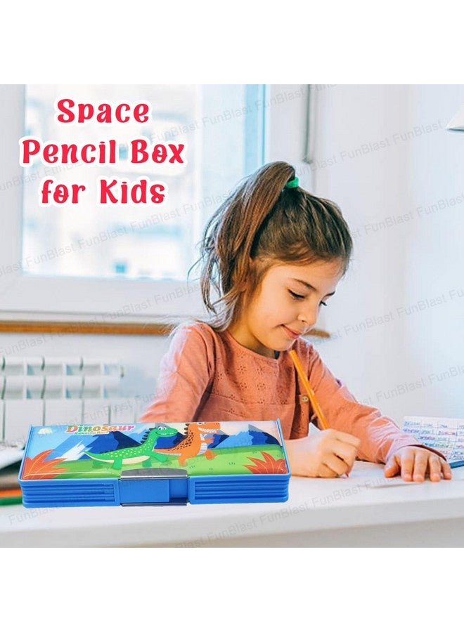 فنبلاست صندوق أقلام رصاص مغناطيسي بلاستيكي من فن بلاست، مزود بحجرة مزدوجة الجوانب للأطفال، حامل، منظم أدوات مكتبية، صندوق أقلام رصاص للأطفال، هدية عيد ميلاد للأطفال (قطعة واحدة؛ طباعة عشوائية)، متعدد الألوان - Image 5