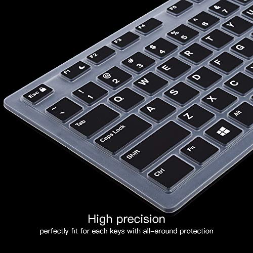 imComor Keyboard Cover for Dell KM636 Wireless Keyboard & Dell KB216 Wired Keyboard/Dell Optiplex 5250 3050 3240 5460 7450 7050/Dell Inspiron AIO 3475/3670/3477 All-in one Desktop Keyboard Cover, Black - Image 3