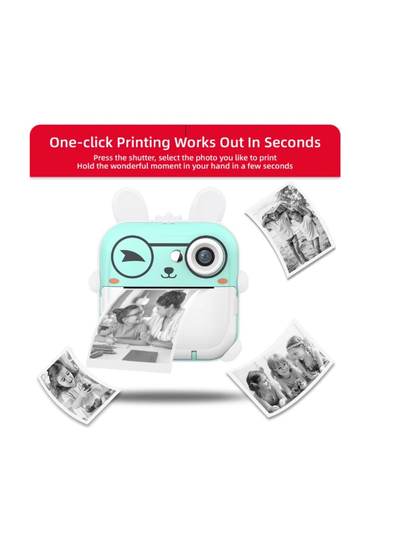 DIGI CORE Digital Camera For Kids 8MP Kids Camera With 32GB SD Card Full HD 1080P Cameras Mini Kids Camera With Instant Print Thermal Printer With 2 Thermal Rolls 2.4Inch Eye Protect Screen Selfie Camera  - Image 3