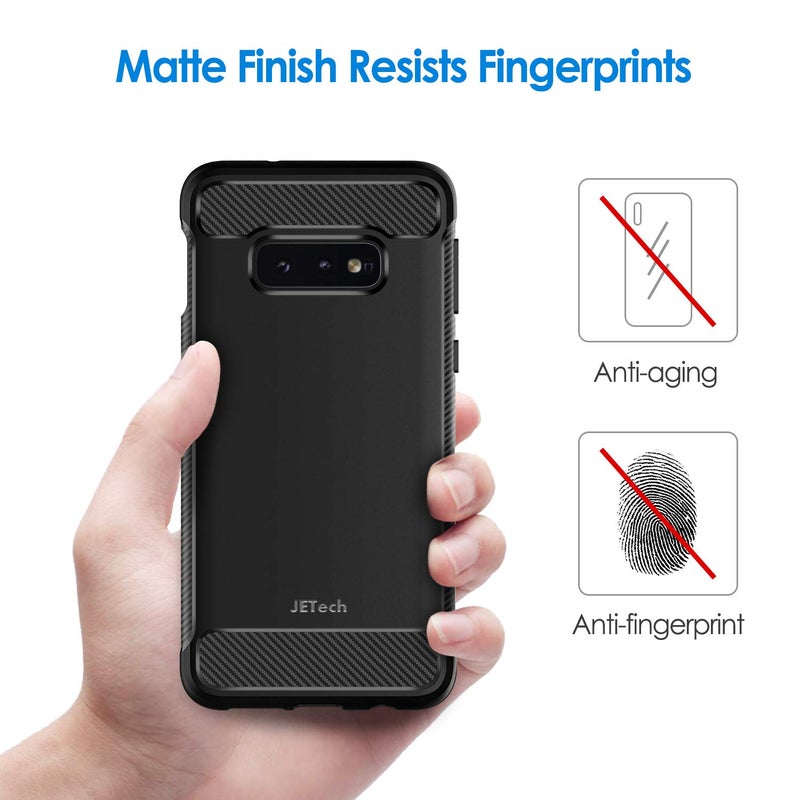 JETech Slim Fit Case for Samsung Galaxy S10e, Thin Phone Cover with Shock-Absorption and Carbon Fiber Design (Black) - Image 4