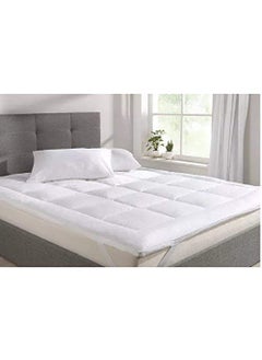 JVIN FAB Jvin Fab Double Layer Down Feather Mattress Topper King Size 72x78 Inch Comfortable Very Soft 5 Star Hotel Luxury Topper for Sweet Sleep White 72 x 78 Inches Made in India 