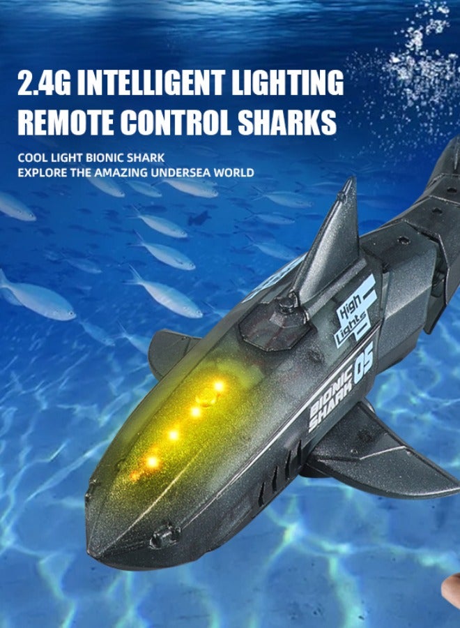 Funny Box Remote Control Shark RC Boat with Light - Assorted - Image 2