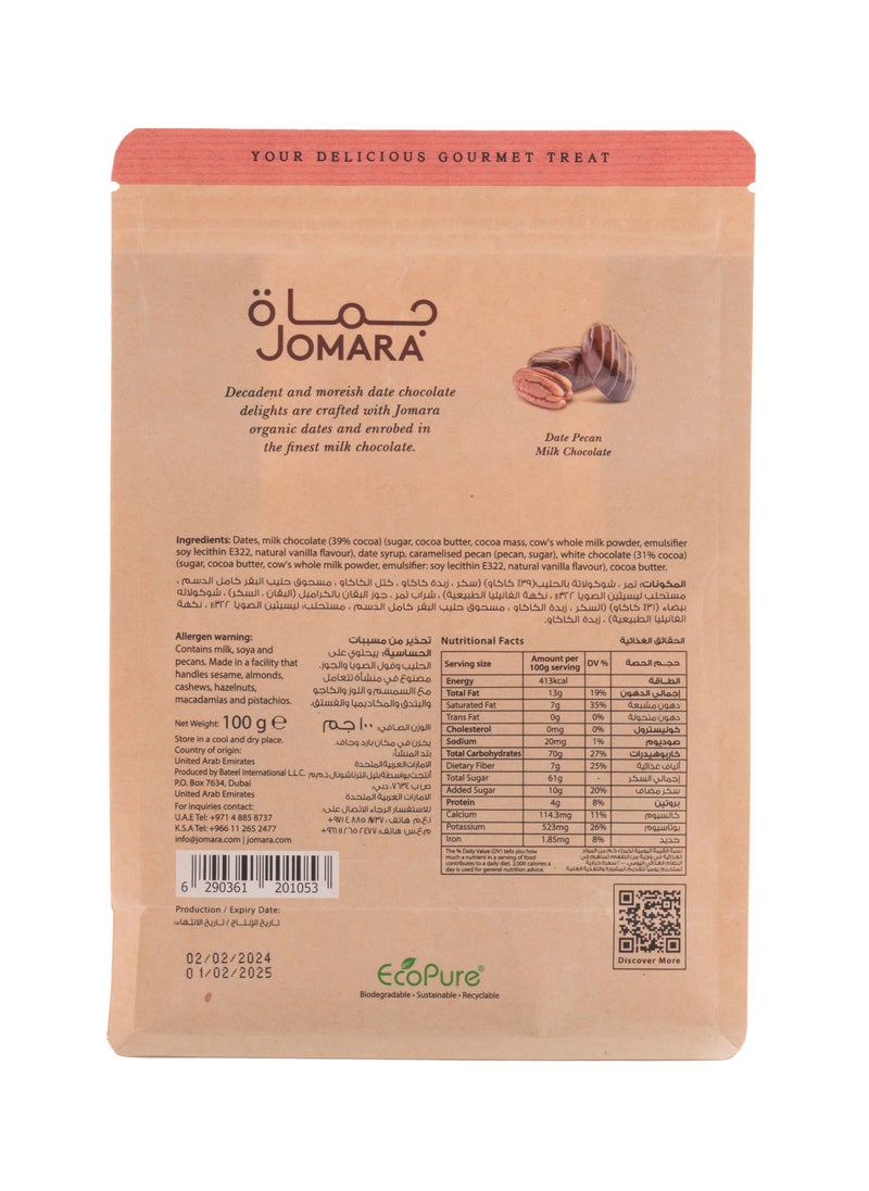 Date Chocolates With Pecan Pouch 100g