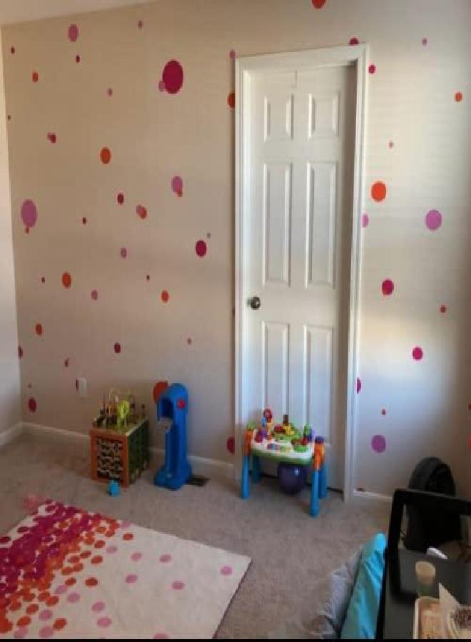 Create-A-Mural Pastel Polka Dot Wall Decals -Girls Room Decor Stickers Living Room Bedroom, Bathroom, Playroom, Baby Nursery Toddler to Teen DIY Decoration (Pink) - Image 1