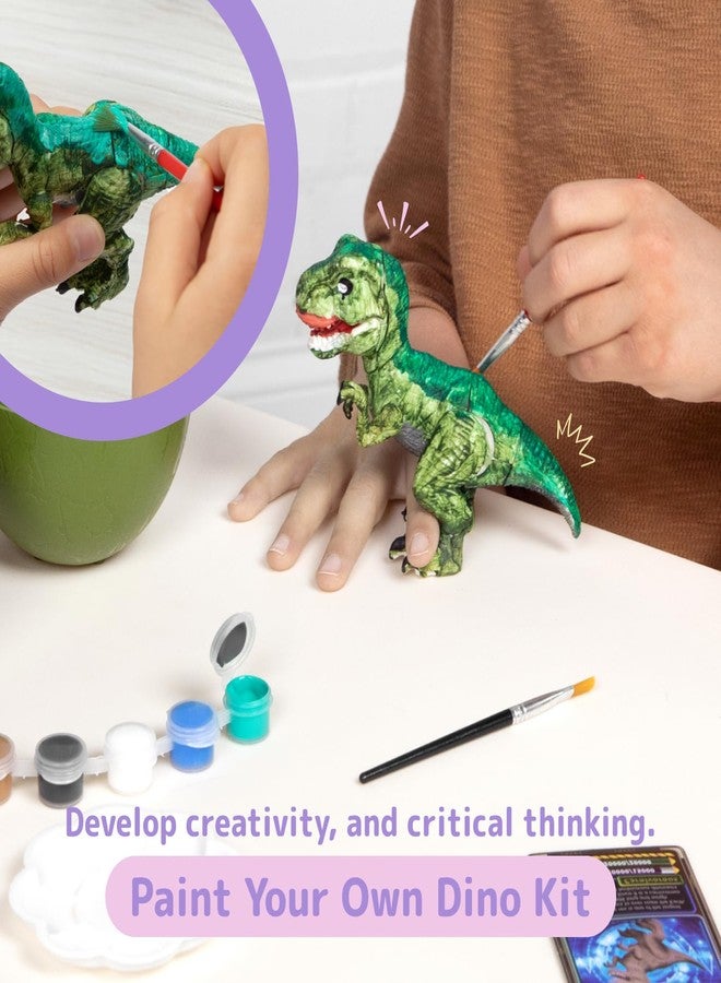 PREXTEX Build and Paint Your Own Collectible Dinosaur Toy Kit - Surprise Dino Egg Set, Building Toy, Arts and Crafts for Kids Ages 6-8, Painting/Art Set, Kids Gifts, Dino Easter Basket Stuffers - Image 4