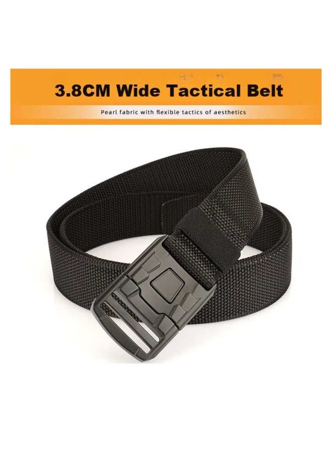 TFO Tfo Outdoor Belt, Hiking And Trekking Woven Casual Canvas Belt 2802411, Black - Image 2