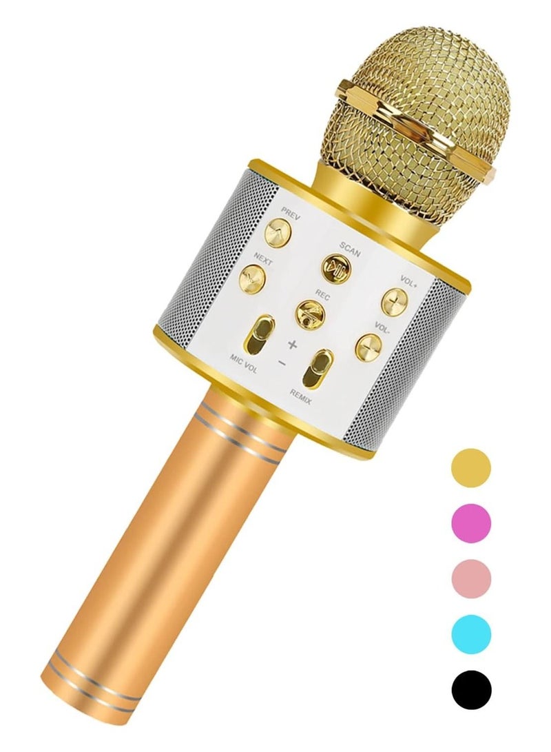 Karaoke Microphone for Kids Adults,Portable Bluetooth Microphone for Singing,Professional Voice Changer Blue Microphone Wireless,Birthday Gifts for 3 4 5 6 7 8 + Year Old Boys Girls - Image 1