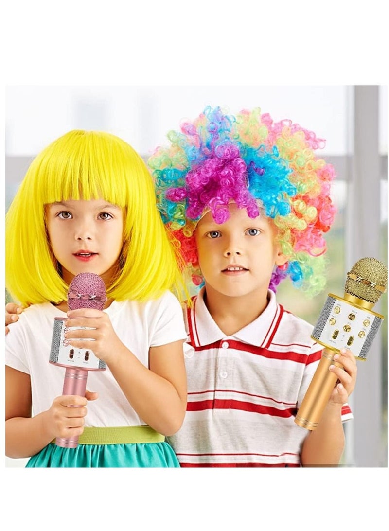 Karaoke Microphone for Kids Adults,Portable Bluetooth Microphone for Singing,Professional Voice Changer Blue Microphone Wireless,Birthday Gifts for 3 4 5 6 7 8 + Year Old Boys Girls - Image 5