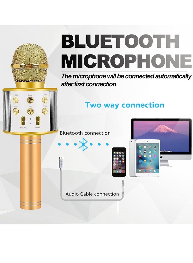 Karaoke Microphone for Kids Adults,Portable Bluetooth Microphone for Singing,Professional Voice Changer Blue Microphone Wireless,Birthday Gifts for 3 4 5 6 7 8 + Year Old Boys Girls - Image 2
