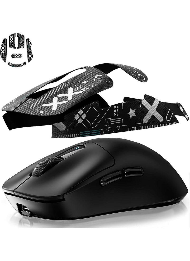 Aookay - [1+1] Upgraded Lightweight Wireless Gaming Mouse, with 1 Set Anti Slip/Anti Sweat Mouse Sticker, 12000 DPI(Max), 3 Custom Connection Modes 2.4G+BT+Wired, Super Sensitive Infrared Sensor Gaming Mouse (Black) - Image 1