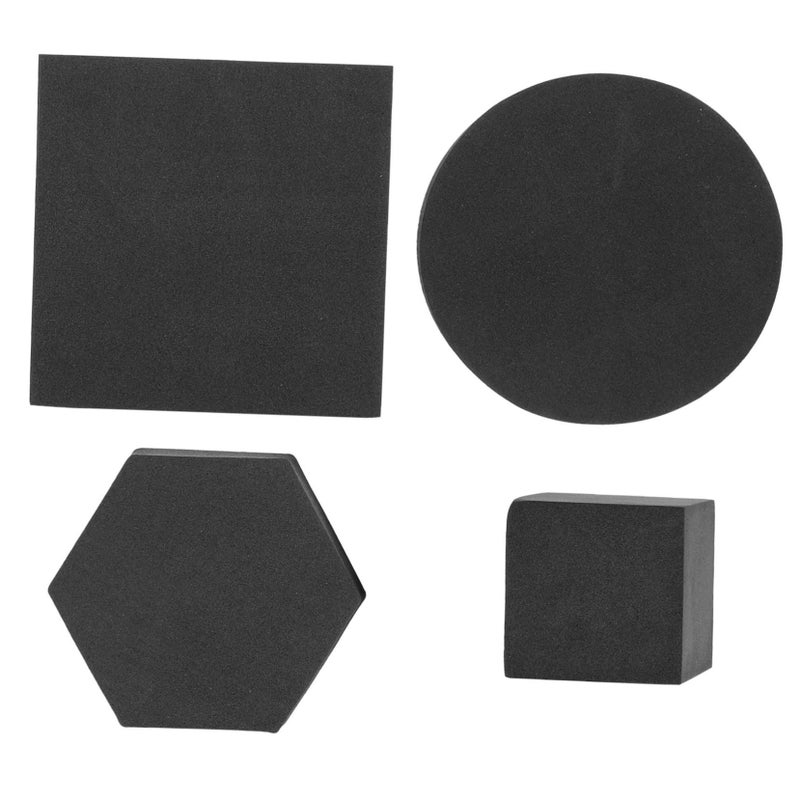 4Pcs Geometric Cube Photography Props Compact Foam Black Background For Jewelry Cosmetics Makeup Lightweight Portable Decor Photo Studio - Image 2