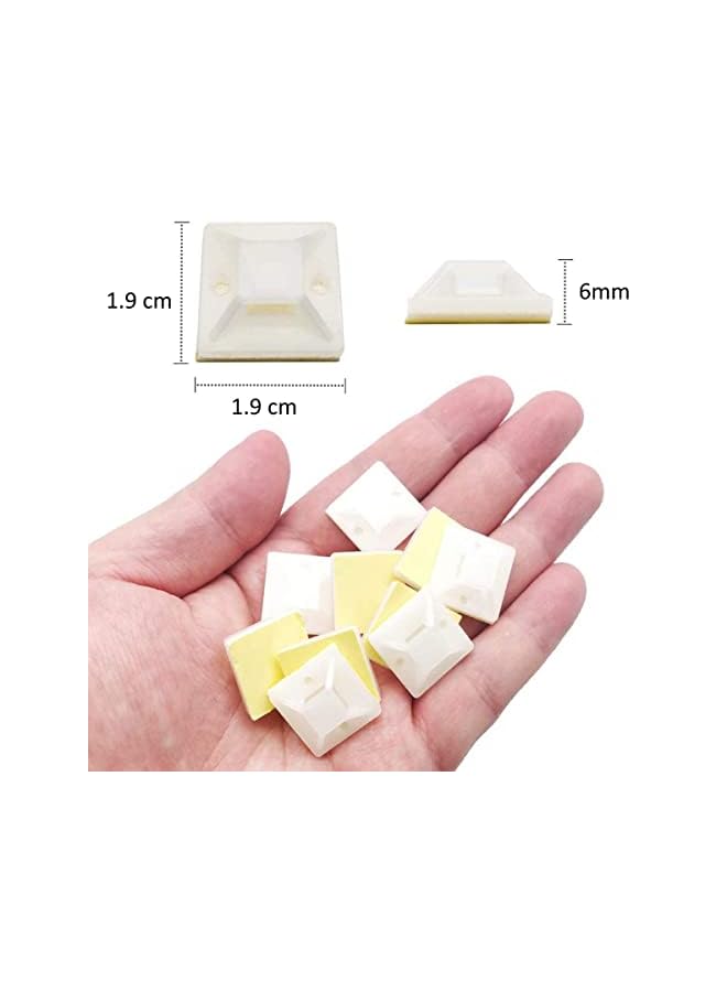 Royal Apex قواعد لاصقة لربطات الكابلات ذات الجودة الاحترافية من Apex Premium Zip Tie (100، 19 × 19 مم) - Image 2