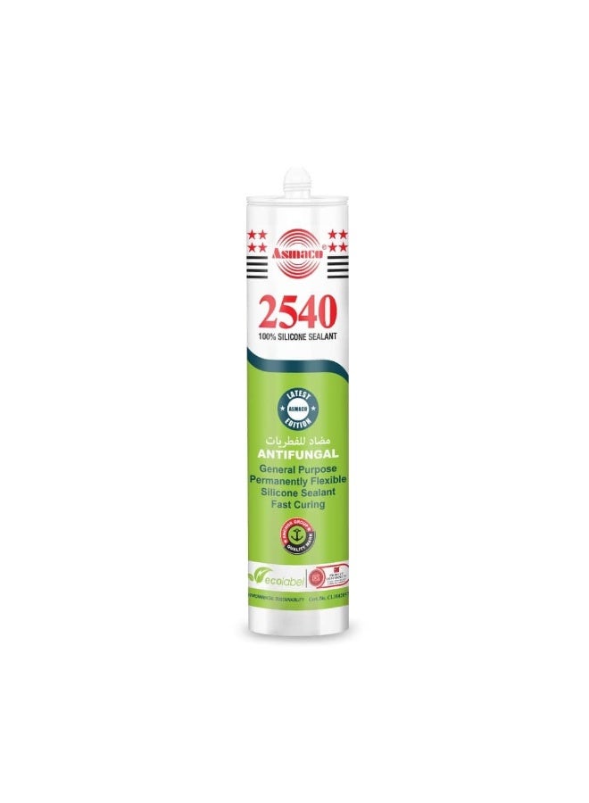 Asmaco 2540 Silicone Sealant - Clear - 280 Ml - Image 1