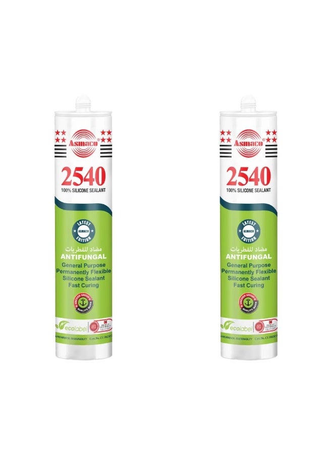 Asmaco 2540 Silicone Sealant - Clear - 280 Ml - Image 2
