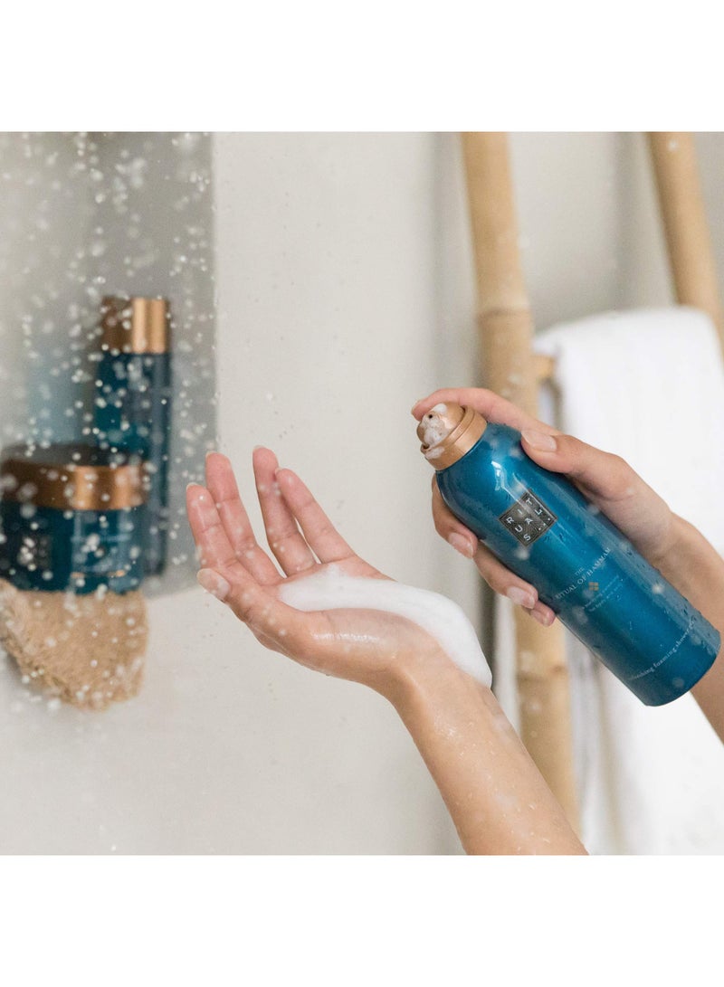 RITUALS Hammam Foaming Shower Gel – Gel-to-Foam Body Wash with Eucalyptus, Mint & Argan Oil for a Refreshing Steam-Bath Inspired Cleanse, 200ml / 6.7 fl oz - Image 3