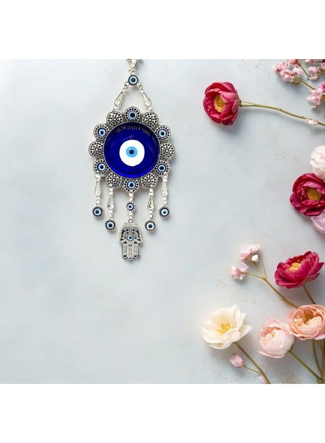 Betterdecor Blue Evil Eye with Hamsa Hand Protection Hanging Ornament (With a Pounch) 006 - Image 5