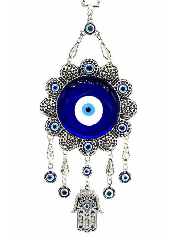 Betterdecor Blue Evil Eye with Hamsa Hand Protection Hanging Ornament (With a Pounch) 006 - Image 1