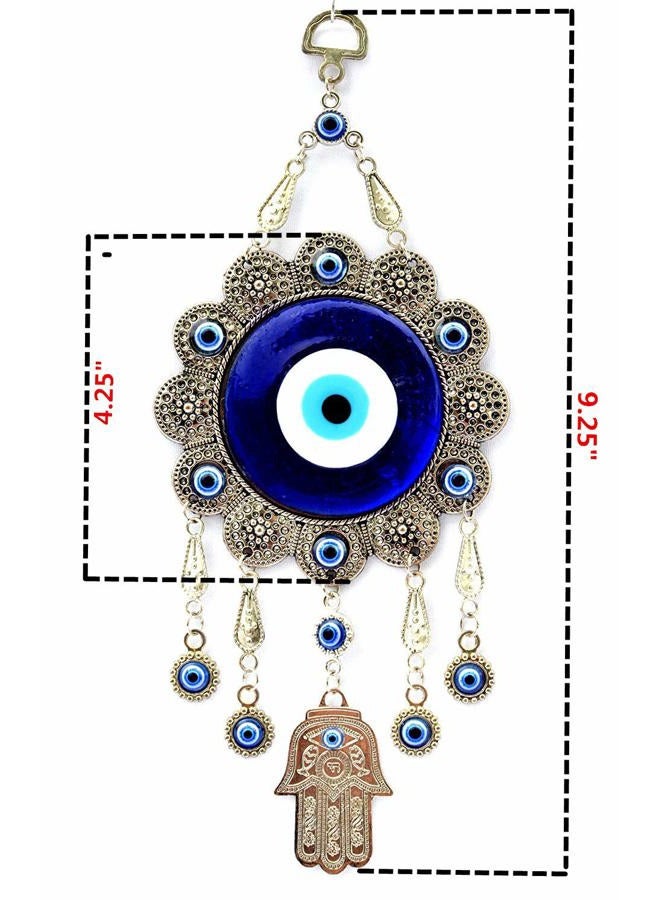 Betterdecor Blue Evil Eye with Hamsa Hand Protection Hanging Ornament (With a Pounch) 006 - Image 3