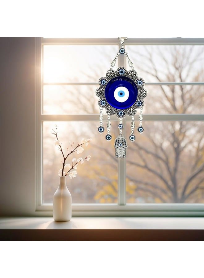 Betterdecor Blue Evil Eye with Hamsa Hand Protection Hanging Ornament (With a Pounch) 006 - Image 4