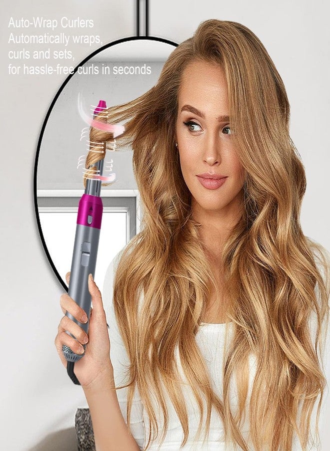 Drumstone [ 12 Years Warranty] Hot Air Brush, 5 In 1 Hair Dryer Hot Air Brush Styler, With Auto-Curl Function, Detachable Hair Styler Electric Hair Dryer Brush Rotating For All Hairstyle, Multicolored - Image 3
