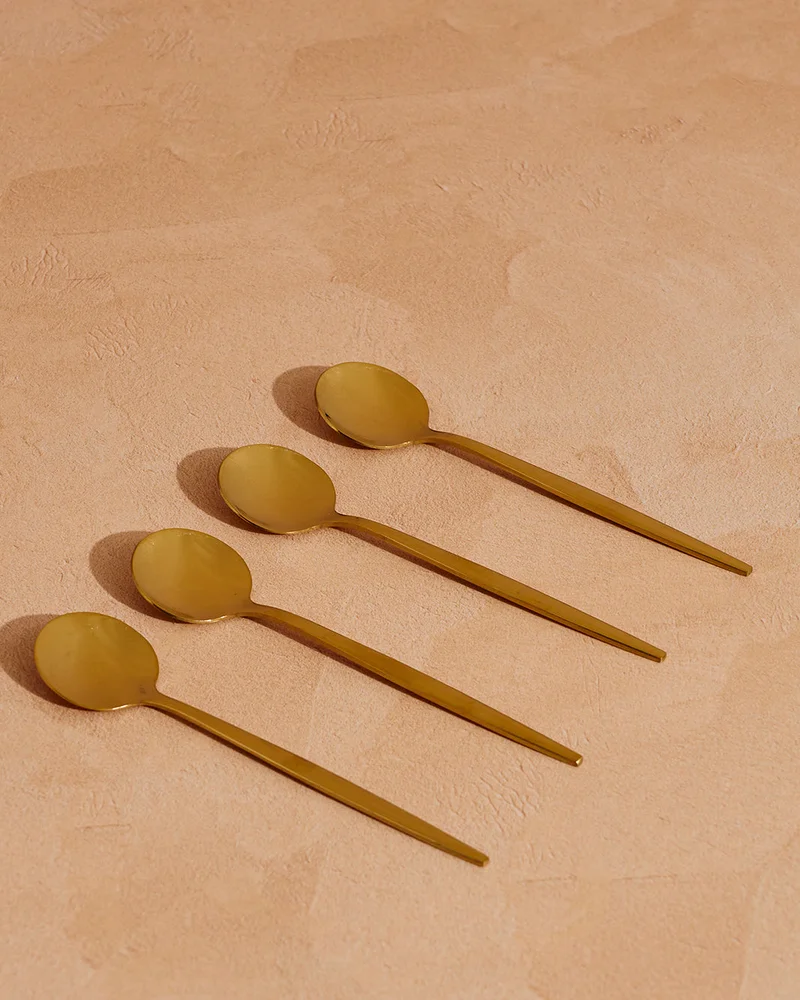 REDTAG Gold Stainless Steel Tea Spoon Set 4 Piece