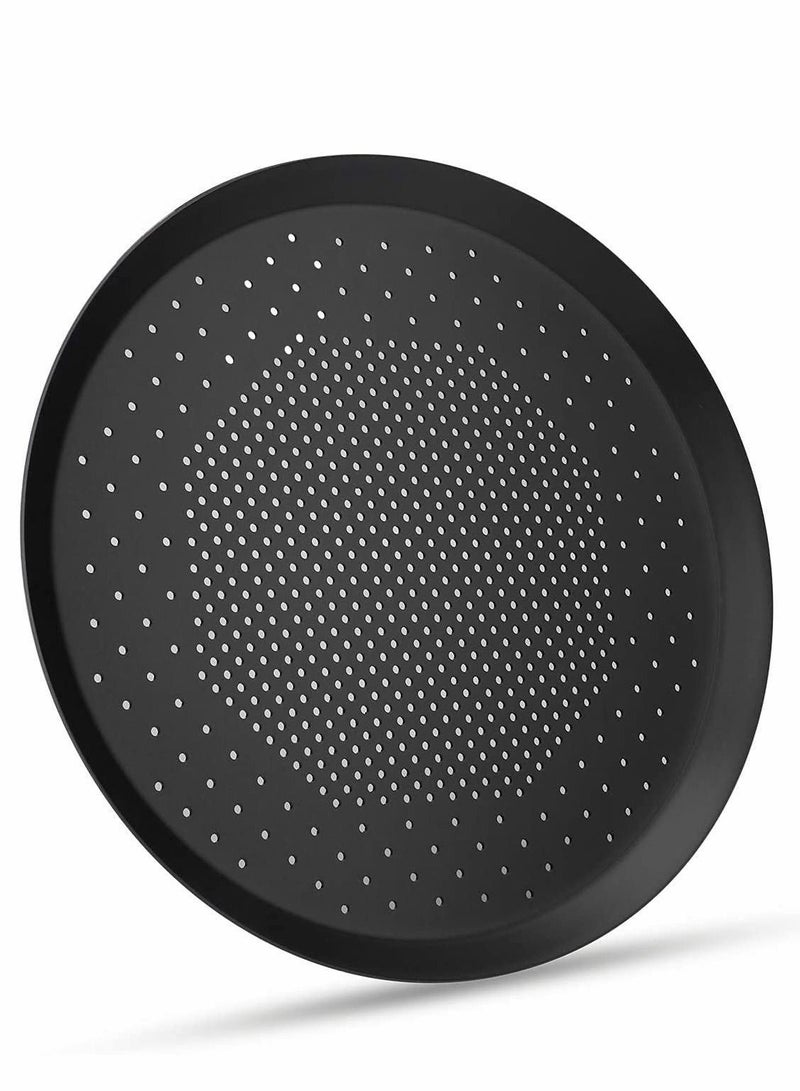 Y&D Pizza Pan with Holes, 10 inch Crisper Cooking Pan, Thickened Steel Tray for Oven, Round Perforated Baking Home & Restaurant Kitchen Tool  - Image 1