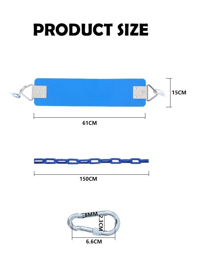 JSAITOYS - Anti-Rust Chains Thermoplastic Coated Tree Hanging Straps Playground Soft Plastic Flexible Swing Set - Image 1