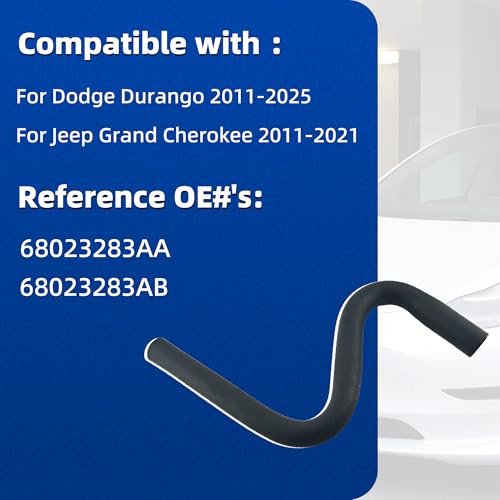 AAAWZDWD For Dodge Durango Make Up Air Hose 2011-2025 Compatible with Jeep Grand Cherokee 2011-2021 Fuel Make Up Air Hose Replaces#68023283AA 68023283AB - Image 2