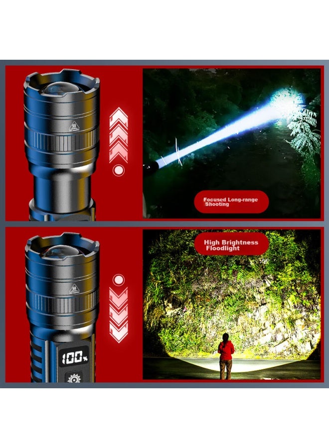 Shenyu Flashlight, High Brightness, Zoomable, Rechargeable, Long-lasting Battery, Outdoor Survival, Long-range, Military-grade, Ultra-bright, Home Emergency Light, Specialized - Image 2