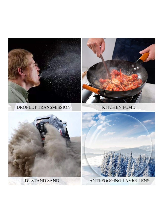 Protective Anti-Fog Full Face Shield Glass Brown - Image 2