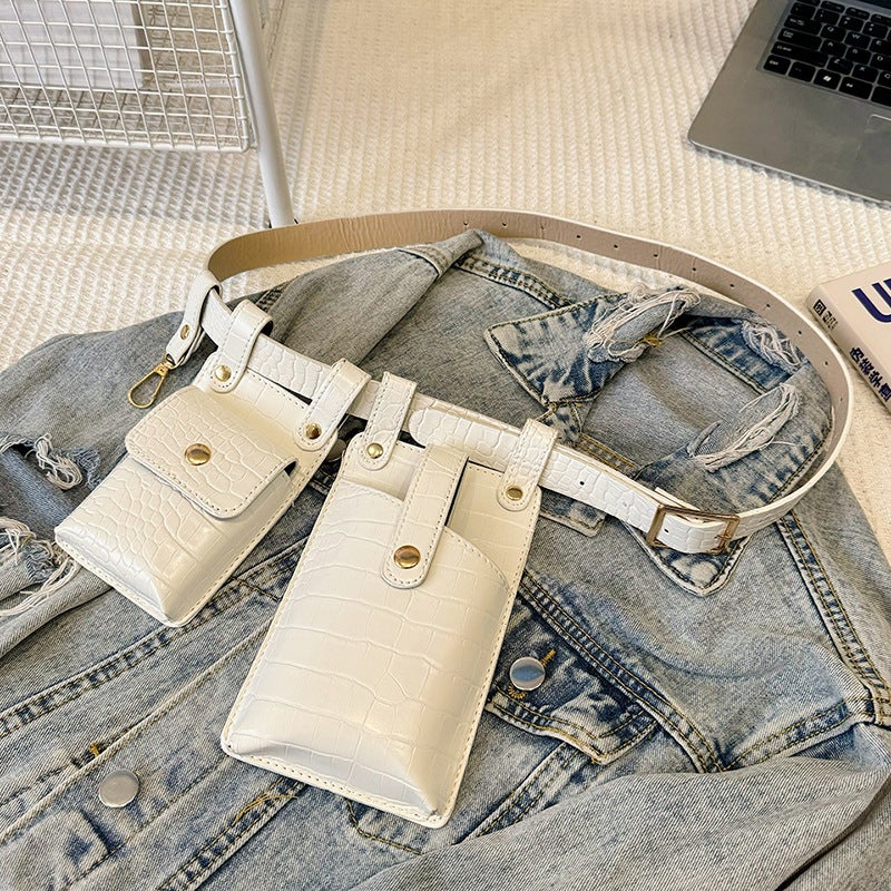 New Women'S Waist Bag Small Bag Fashion Pu Mini Mobile Phone Bag Casual Crossbody Personalized Shoulder Bag - Image 1