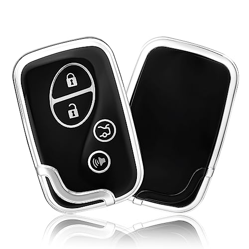 OFFCURVE غطاء مفتاح OFFCURVE لسيارات لكزس، حافظة خاصة لموديلات ES350 GS300 GS430 GS450h GS460 IS F IS250 IS350 LS460 LX570 RX350، ملحقات سيارات، واقي ذكي عن بُعد، فضي وأسود - Image 1