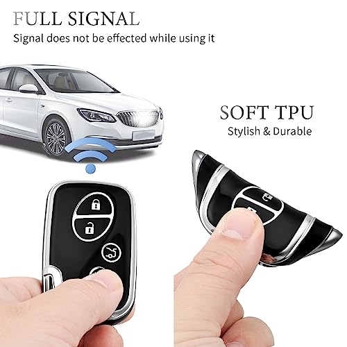 OFFCURVE غطاء مفتاح OFFCURVE لسيارات لكزس، حافظة خاصة لموديلات ES350 GS300 GS430 GS450h GS460 IS F IS250 IS350 LS460 LX570 RX350، ملحقات سيارات، واقي ذكي عن بُعد، فضي وأسود - Image 4